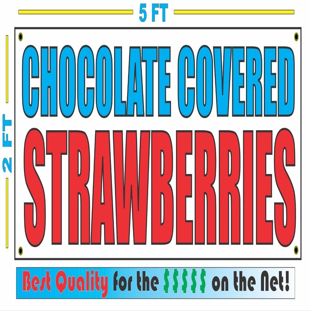Chocolate Covered Strawberries 2x5 Banner Sign