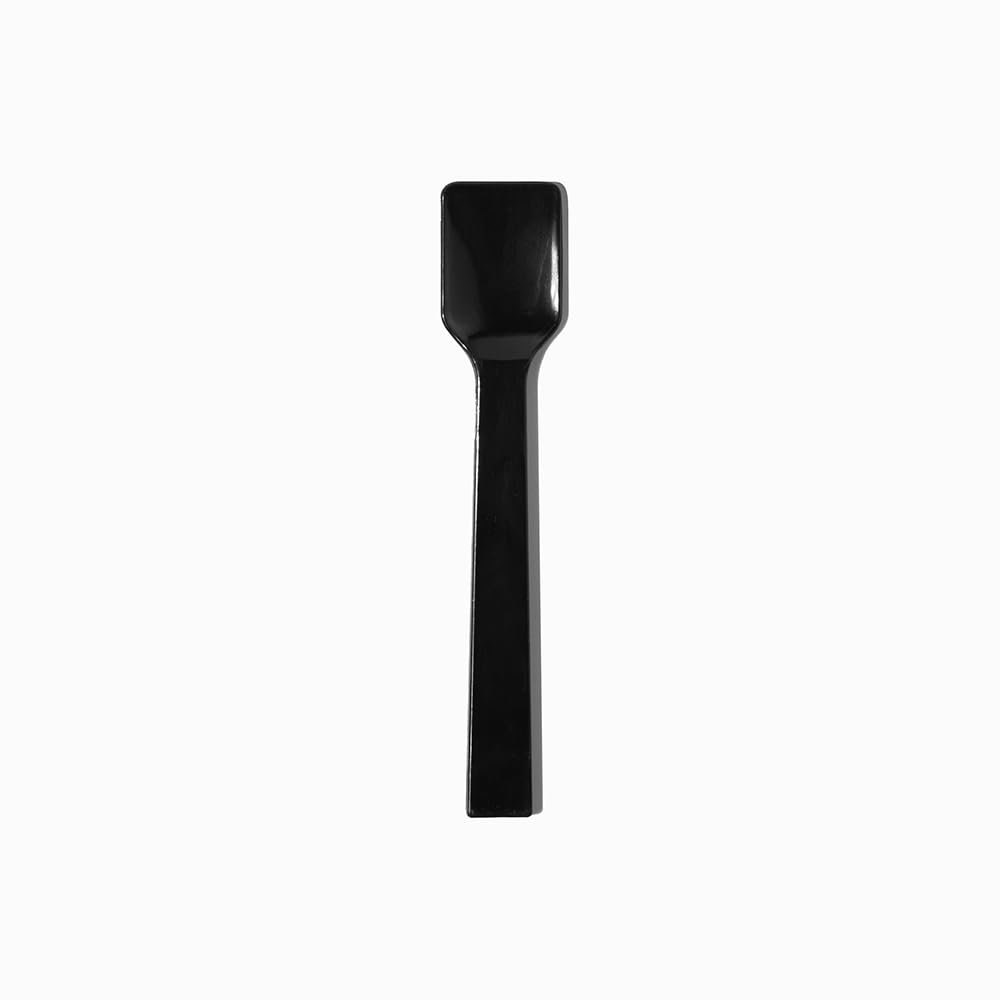 3000-Count 4 Inch Black Plastic Gelato Tasting Spoons | Mini Disposable Shovel Spoons for Desserts, Foods, Ice Cream | Frozen Dessert Supplies