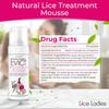 Lice Ladies EVICT - All-in-One Safe Lice Treatment for Kids | Stops Lice, Eliminates Lice Eggs | 100% Natural and Non-Toxic | Used by Lice Professionals | Foaming Mousse Lice Treatment -2-Pack of 4oz view 3