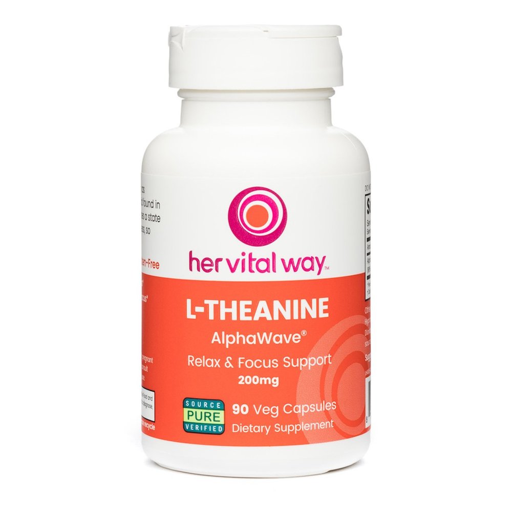 her vital way L-Theanine, Extra Strength 200mg Relax & Focus Support, with AlphaWave