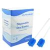 Munkcare Disposable Oral Swabsticks Mouth Cleaning Sponge Swab, Blue Coarse Sponge Plum Blossom Shaped, 150 counts view 1