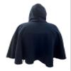 BENEFIT WEAR Fleece Warm Hooded Wheelchair Poncho for Women and Men | Unisex Sherpa Lining (Navy Blue) view 2