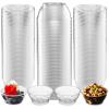 JoyServe Clear Mini Plastic Bowls - (Bulk 100 Pack) 6 Oz Disposable Premium Hard Plastic Dessert Bowls for Serving, Weddings, Catering, Parties, Salsa, Home or Event Party Supplies view 1
