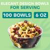 JoyServe Clear Mini Plastic Bowls - (Bulk 100 Pack) 6 Oz Disposable Premium Hard Plastic Dessert Bowls for Serving, Weddings, Catering, Parties, Salsa, Home or Event Party Supplies view 3