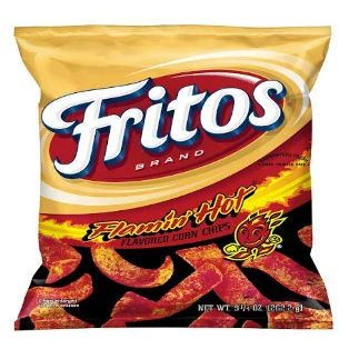Frito Lay, Fritos, Flamin' Hot, Corn Chips, 9.25oz Bag (Pack of 3)
