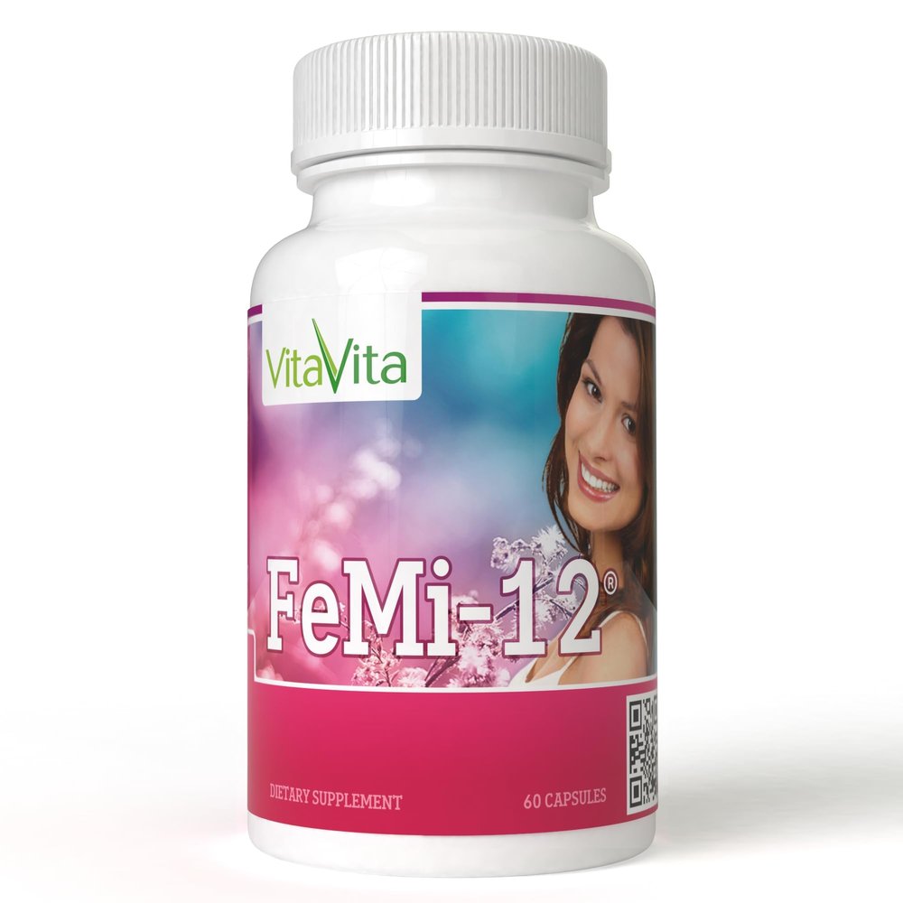VitaVita FeMi-12, Helps Alleviate Women's Monthly Period Discomforts & Supports Normal Menstruation (60 Capsules)