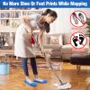 10Pcs Mop Slippers for Floor Cleaning Washable Shoes Cover Soft Microfiber Dust Mops Mop Socks Reusable for Women Men Kids Foot Dust Hair Cleaners Sweeping House Office Bathroom Kitchen view 3