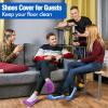 10Pcs Mop Slippers for Floor Cleaning Washable Shoes Cover Soft Microfiber Dust Mops Mop Socks Reusable for Women Men Kids Foot Dust Hair Cleaners Sweeping House Office Bathroom Kitchen view 4