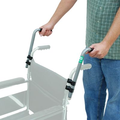 Push Wheelchair Handle Extenders Stroller Bar Extensions, Universal Assist Accessories for Adults, 300lbs Weight Capacity, Adjustable Height