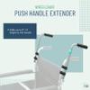 Push Wheelchair Handle Extenders Stroller Bar Extensions, Universal Assist Accessories for Adults, 300lbs Weight Capacity, Adjustable Height view 2