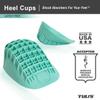 Tuli's Heavy Duty Heel Cups, Shock-Absorbing Cushion Insert for Plantar Fasciitis, Severs Disease, and Heel Pain, Made in The USA, Green, 2 Pairs, Small view 2