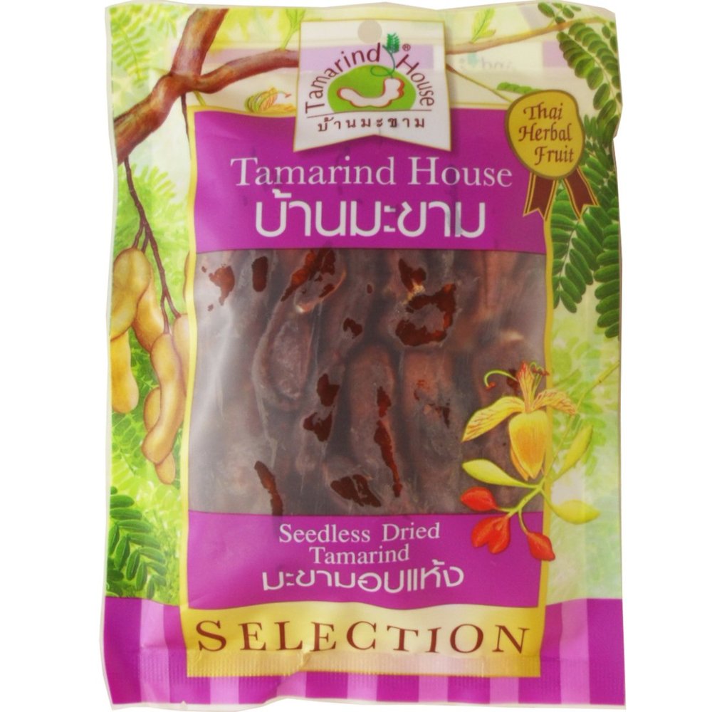 Seedless Dried Sweet Tamarind Snack Natural Real Herbal Fruit Net Wt 90 G (3.17 Oz) Tamarind-house Brand X 3 Bags