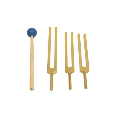 TFS Tuningforkshop Gold Finish 3 Missing Sacred Solfeggio Forks