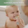 haakaa 360 Baby Toothbrush with Suction Base - Gentle Cleaning for Toddler's Self-Brushing Training, Food-Grade Silicone, Adjustable Safety Shield - Blue (1 Piece) view 2