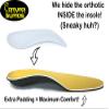 Samurai Insoles Sumos- Super-Padded Orthotics for Flat Feet- Perfect for Work Boots, Roomy Sneakers or Shoes (Mens 11-11 1/2 | Womens 13-13 1/2) view 2