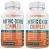 KRK SUPPLEMENTS 2 Bottles Nitric Oxide Complex 3500mg Per Serving L-Arginine HCL AAKG AKG Alpha Ketoglutarate Citrulline Malate 240 Total Capsules view 1