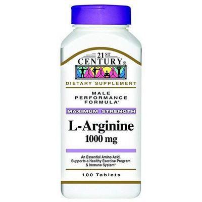 21st Century L-Arginine 1000mg, Maximum Strength 100 ea (Pack of 5)