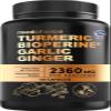 4-in-1 Turmeric and Garlic Supplements with BioPerine  2360mg Turmeric Ginger Root Capsules with Garlic  High Potency Herbal Blend (120 ct) view 1