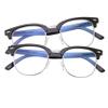 2 Pack Bulk Multi Focus Half Frame 3 Power Progressive Reading Glasses - Anti-Reflective Coated (2 Pack Black, 3.50) view 1