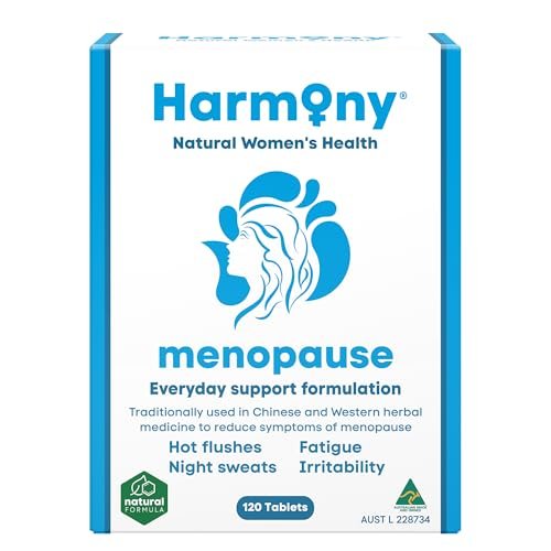 Harmony - Menopause Supplements for Women, Support for Hot Flashes & Irritability, Vitamin D, Magnesium & Calcium, 120 Tablets