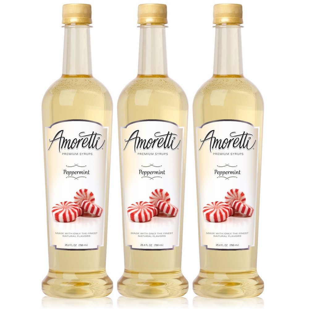 Amoretti Premium Peppermint Syrup 750ml 3 Pack