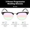 2 Pack Bulk Multi Focus Half Frame 3 Power Progressive Reading Glasses - Anti-Reflective Coated (2 Pack Black, 1.00) view 2