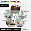 CanDo Graded Pinch Exerciser, Finger Exerciser Hand Therapy Equipment for Recovery, Grip Strength Trainer, Kit with 50 Pinchers view 2