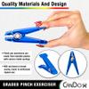 CanDo Graded Pinch Exerciser, Finger Exerciser Hand Therapy Equipment for Recovery, Grip Strength Trainer, Kit with 50 Pinchers view 3