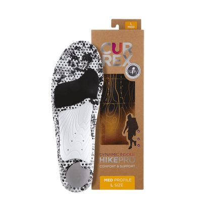 CURREX HikePro Insoles for Hiking Boots & Shoes  Shock Absorbing Inserts to Help Reduce Fatigue and Increase Performance  Anti-Slip Heel Surface for Stability  for Men & Women  Medium Arch, XL