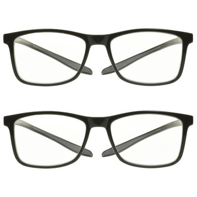 proSPORT Multifocal Progressive 3 Magnifications in 1 Lens No Line Computer Gaming Reading Glasses for Men & Women (Professor - Black & Black/Med -Large, 1.00, multiplier_x)