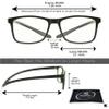 proSPORT Multifocal Progressive 3 Magnifications in 1 Lens No Line Computer Gaming Reading Glasses for Men & Women (Professor - Black & Black/Med -Large, 1.00, multiplier_x) view 2