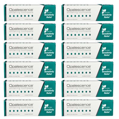 Opalescence Whitening Toothpaste for Sensitive Teeth (12 Pack) - Oral Care, Mint Flavor, Gluten Free - 5167-12