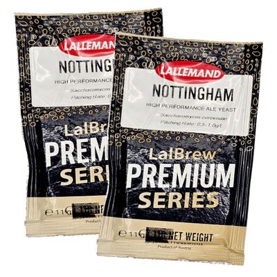 2x Danstar NOTTINGHAM Ale Yeast 11g Fast Fermenting Premium Quality Beers
