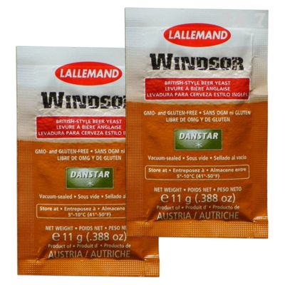 2x Danstar WINDSOR Beer Yeast 11g Fast Fermenting Premium British Style Beers