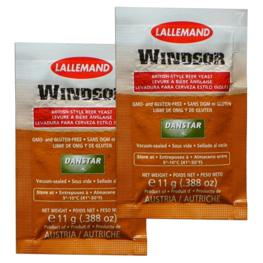 2x Danstar WINDSOR Beer Yeast 11g Fast Fermenting Premium British Style Beers