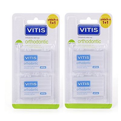 2 Pack Vitis Orthodontic Relief Wax Strips (4pcs)