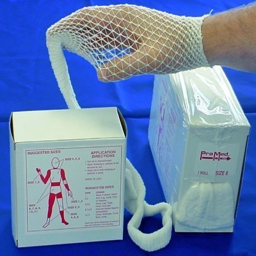 Tubular Elastic Net Dressing Size 8,Fits Axilla, Chest, Abdomen, Lower/Upper Torso- 2 5/8" x 25 yds Stretched-Made in America