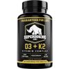 Best Value Max Strength 10,000 iu Vitamin D3 and 1500 mcg Vitamin K2 Supplements 1 Bottle Pk D3K2 Vitamins and Supplements for Health. D3-K2 MK4 Capsules, Best K2D3 Vitamin for Immune System. view 1