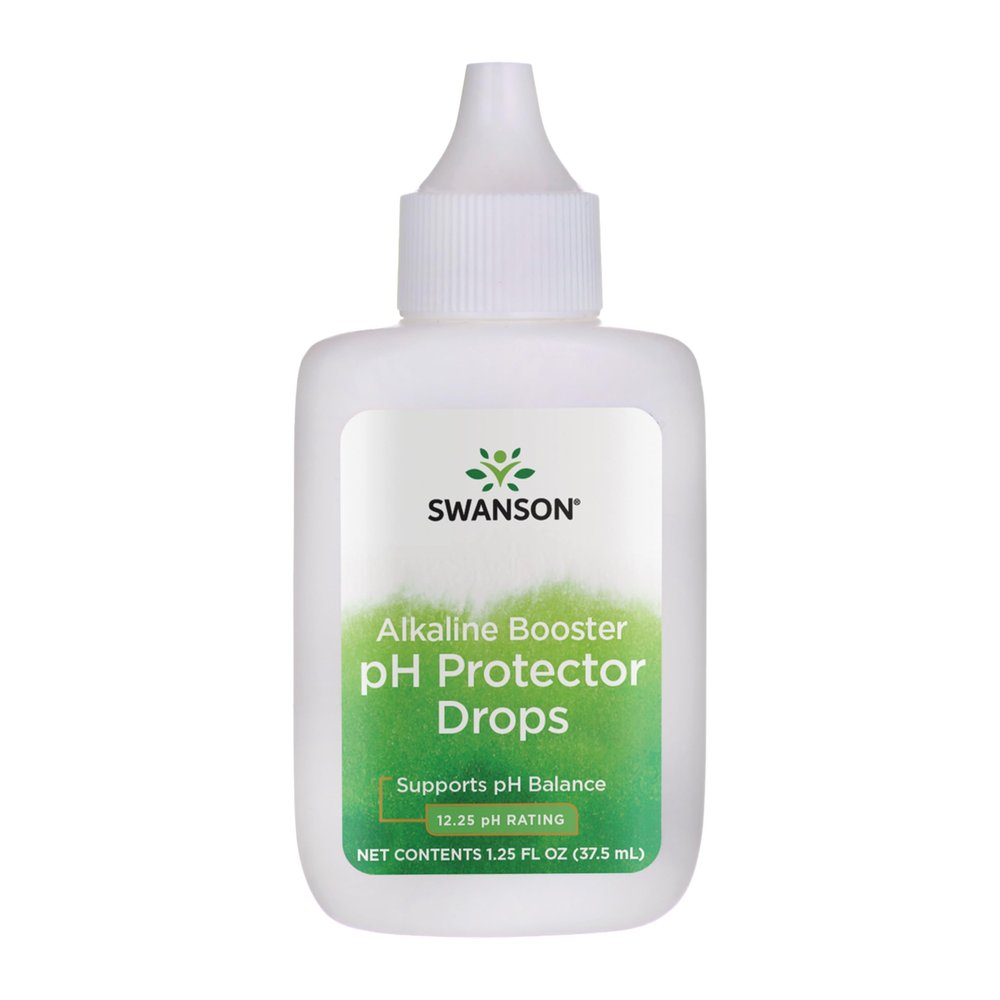 Swanson Alkaline Booster - pH Protector Drops with 12.25 pH Rating - Make Your Own Alkaline Water - Add to Distilled Water to Help Maintain pH Balance (1.25 Fl Oz)