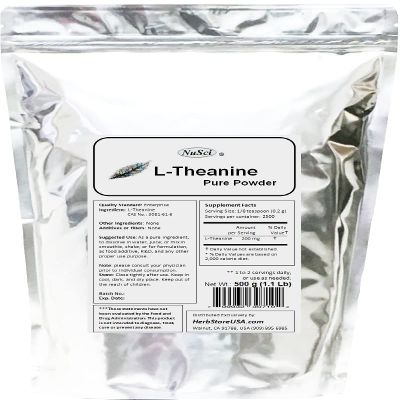 NuSci L-Theanine Pure Powder (500 Grams (1.1 lb))