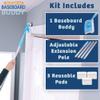 Baseboard Buddy | Lightweight Home Cleaning Essential, Perfect for Baseboards, Moldings & Walls, Glide & Wipe Trapping & Locking Dirt & Dust | As Seen on TV, (1 Baseboard Buddy & 3 Reusable Pads) view 2