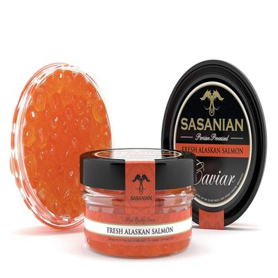 SASANIAN CAVIAR Alaskan Salmon Caviar 4 OZ., 4 OZ