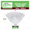 32oz Clear Disposable Salad Bowls with Lids (150 Pack) - Clear Plastic Disposable Salad Containers for Lunch To-Go, Salads, Fruits, Airtight, Leak Proof, Fresh, Meal Prep | Rose Bowl Container (32oz) view 3