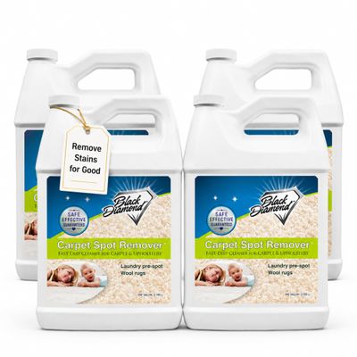 Black Diamond Stoneworks Carpet Spot Remover Carpet & Upholstery Cleaner for Rugs, Couches, Car Seats & Fabric Surfaces Removes Dirt, Pet Messes, Coffee & Wine Stains. (4-gallons)