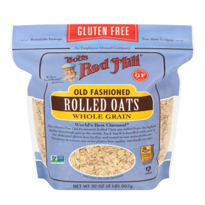 Bob's Red Mill Gluten Free Old Fashioned Rolled Oats, 32oz (Pack of 1) - Non GMO, Whole Grain, Vegan, Kosher