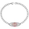 Surgical Steel Medical Alert Bracelet for PENICILLIN Allergy ID 9/16 inch Wide, 9 inch Long view 1