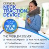 EverRelief Cervical Traction Device - Inflatable & Adjustable Neck Traction Pillow for Instant Neck Decompression - US Owned & FSA Eligible Neck Stretcher Support Brace for Home Use view 2