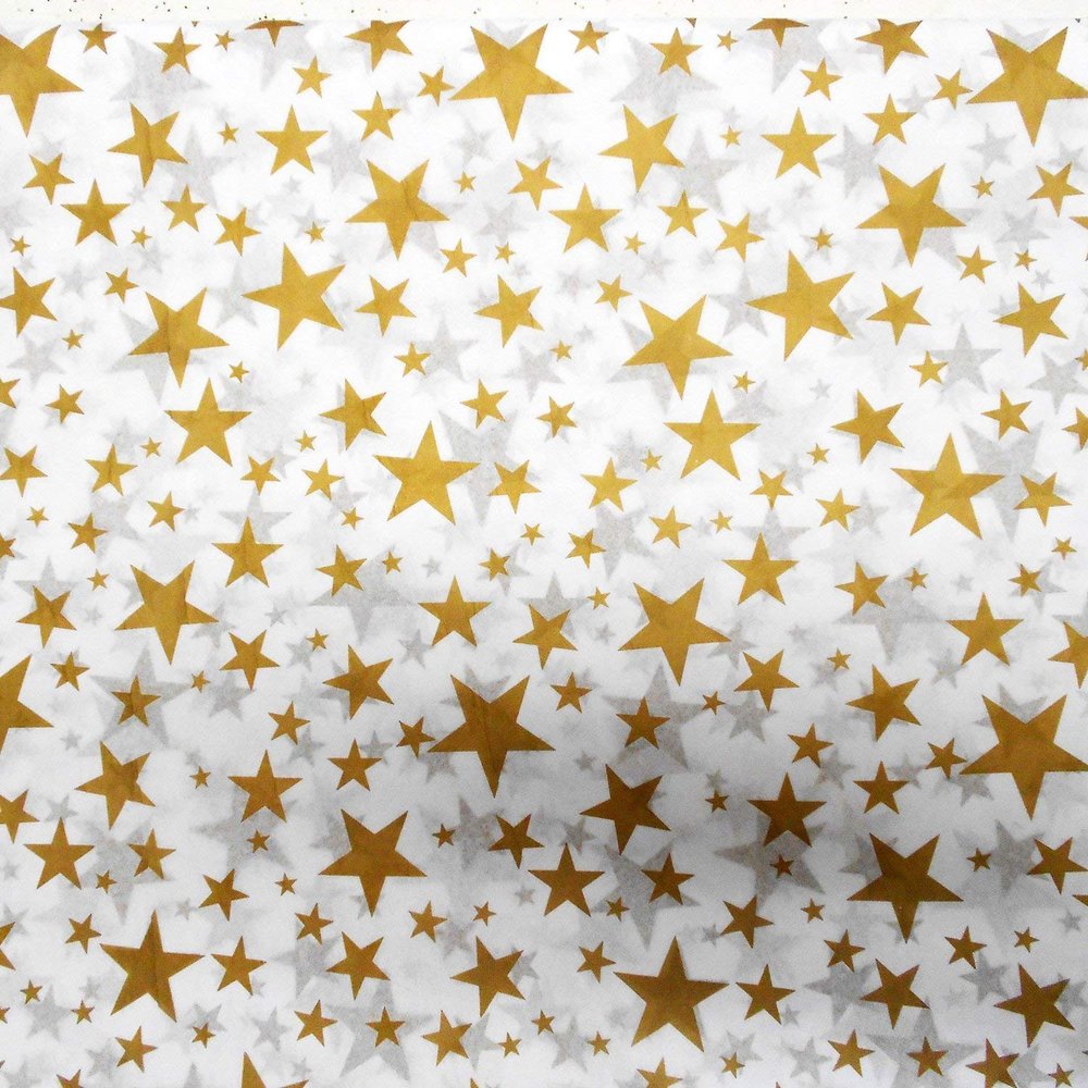 100 Gold Metallic Stars Tissue Paper Sheets (20in. x 30in.)