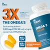 Dr. Tobias Omega 3 Fish Oil 2000mg Triple Strength with 800mg EPA 600mg DHA Per Serving | Fish Oil Omega 3 Supplements for Heart Brain & Immune Support - 180 Softgels (90 Servings) view 2