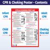 ZOCO  CPR & Choking Poster  Heimlich Maneuver & First Aid Instructions for Infant, Child, Adult  Laminated 17x22  Restaurant, School Nurse, Daycare, Office Safety Sign view 2